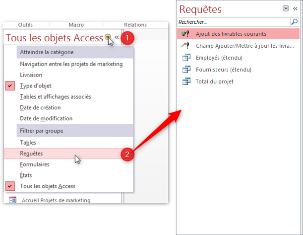 Créer une base de données Access