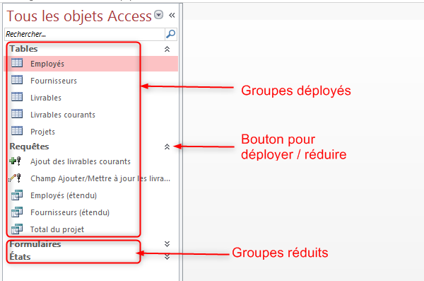 Créer une base de données Access