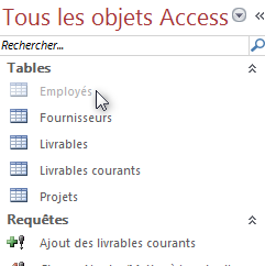 Créer une base de données Access