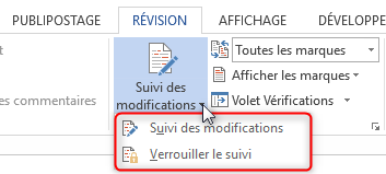 Activer le suivi des modifications