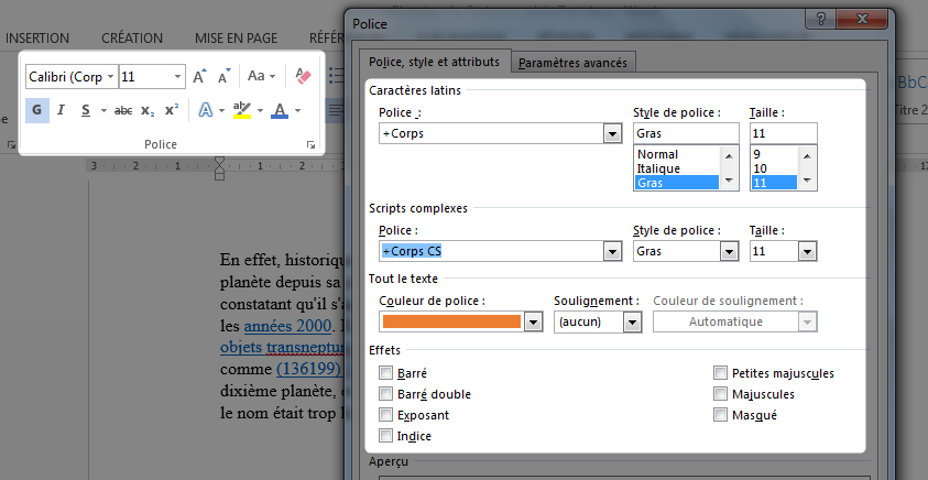 Mise en page et formatage avancé