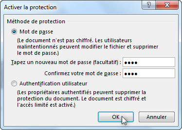 Activer le suivi des modifications