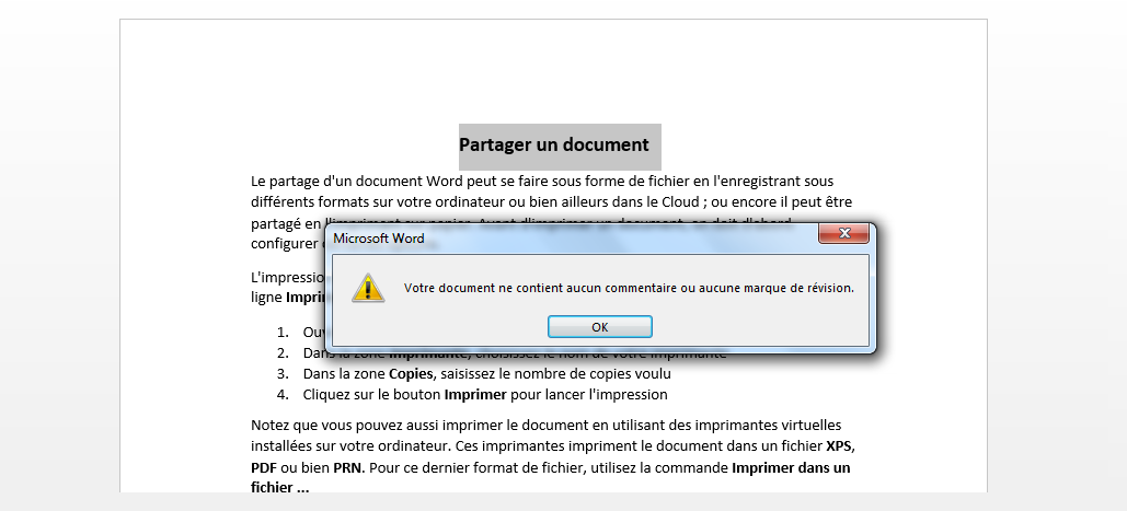 Activer le suivi des modifications