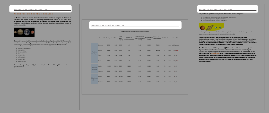 Mise en page et formatage avancé