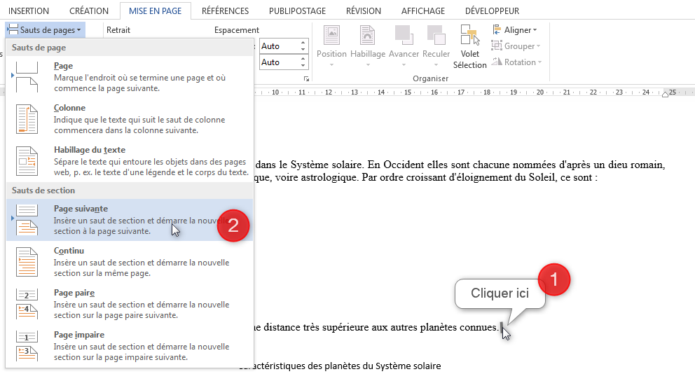 Mise en page et formatage avancé