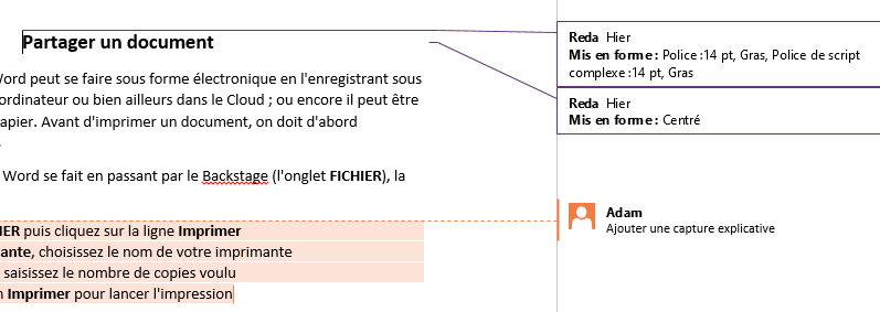 Activer le suivi des modifications