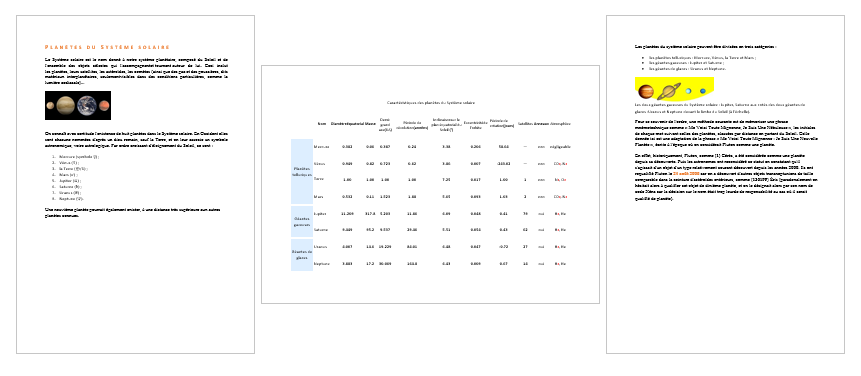 Mise en page et formatage avancé