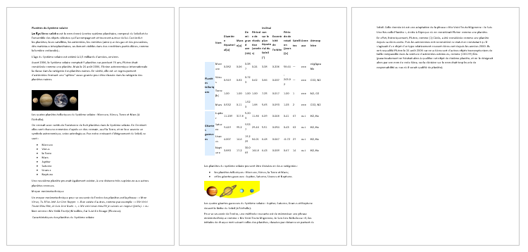 Mise en page et formatage avancé