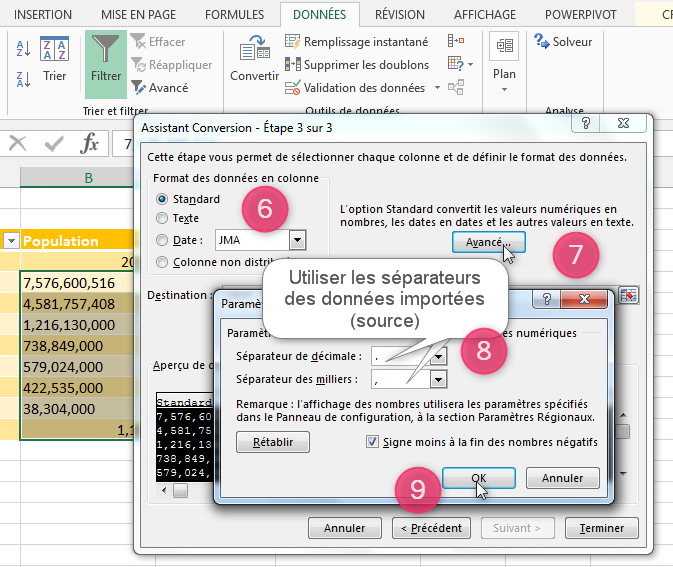 Excel, Accessibilité et Internationalisation