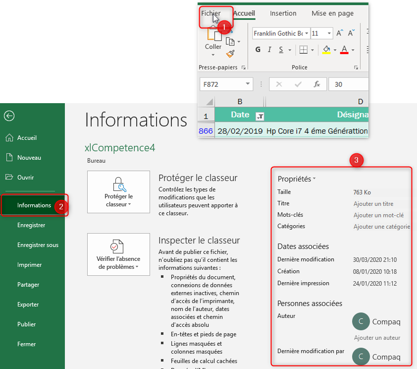 Personnaliser les options et les vues