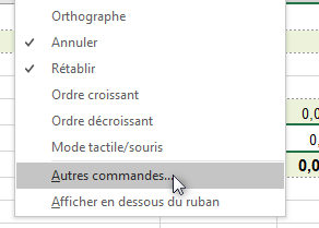 Personnaliser les options et les vues