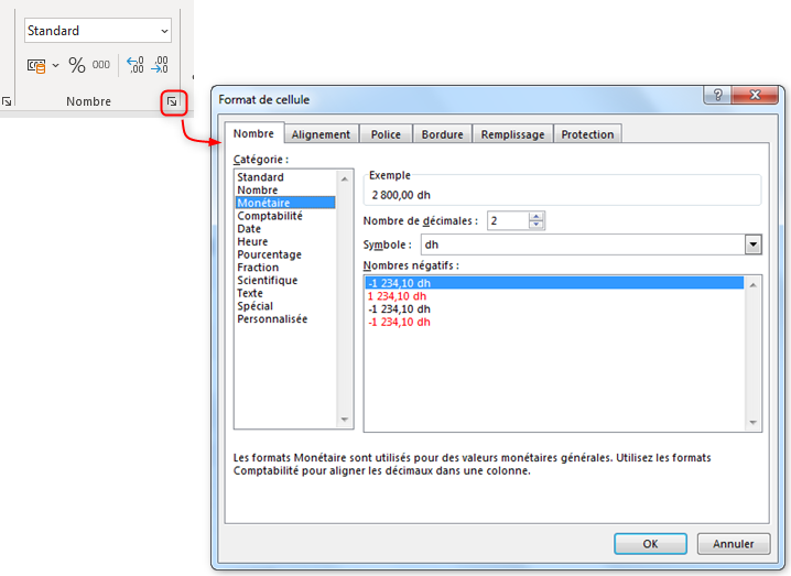 Formater le contenu d'une feuille Excel