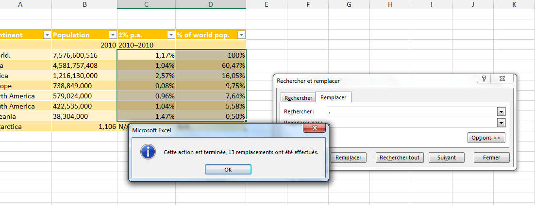 Excel, Accessibilité et Internationalisation