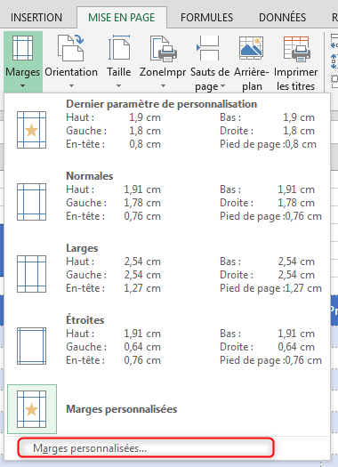 Formater feuilles et classeurs