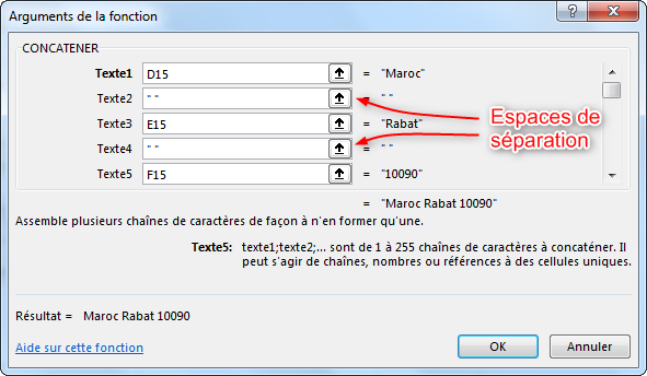 Les fonctions Textes Excel