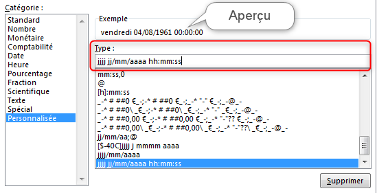 Excel, Les Dates et les Heures