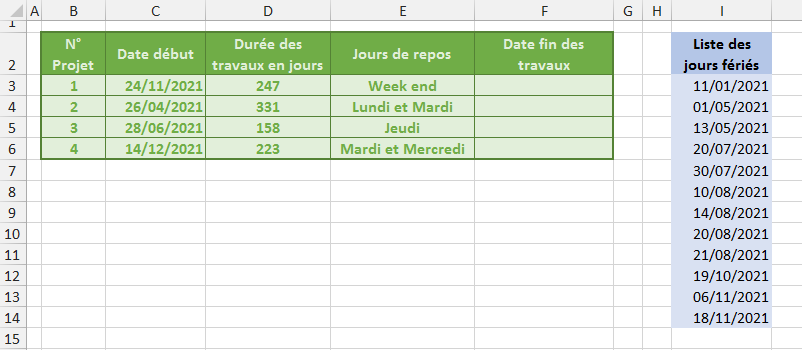 Excel, Les Dates et les Heures