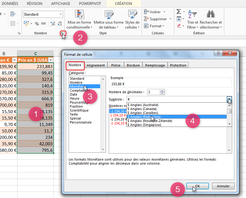 Excel, Accessibilité et Internationalisation