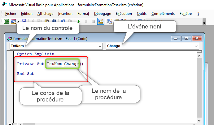 Excel, L'éditeur VBE.