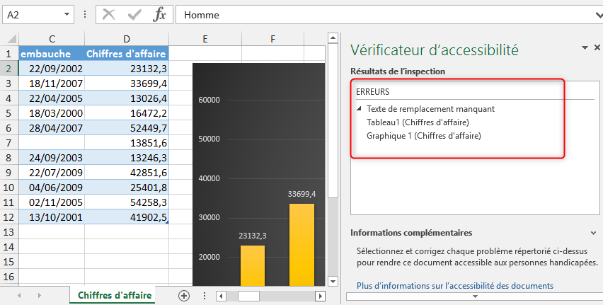 Excel, Accessibilité et Internationalisation