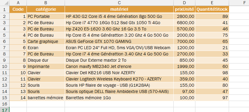 Excel, Les fonctions de Recherche