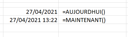 Excel, Les Dates et les Heures