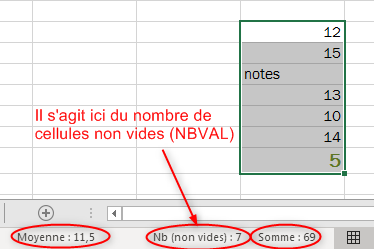 Fonctions Excel