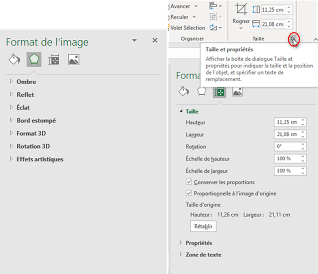 Insertion et formatage d'objets