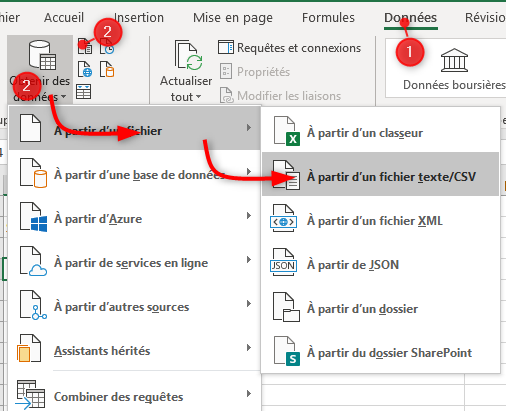 Excel, importer des données