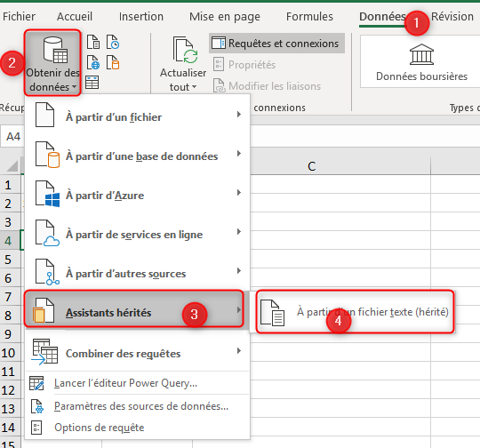 Excel, importer des données