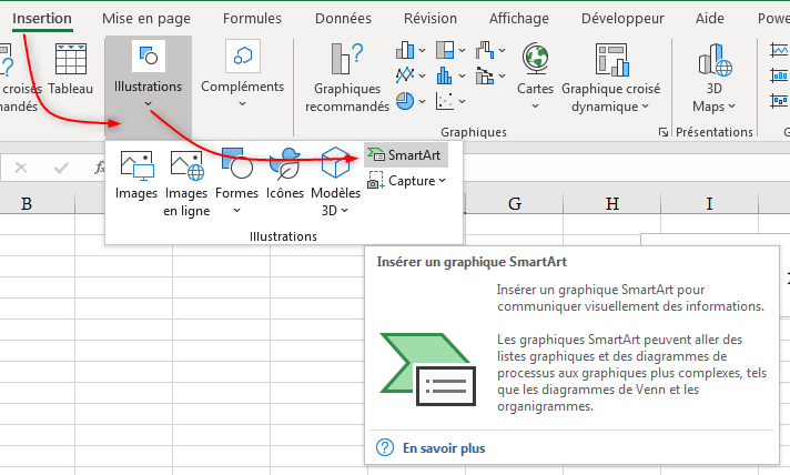 Insertion et formatage d'objets