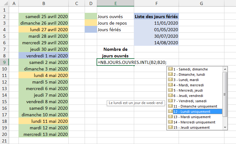 Excel, Les Dates et les Heures