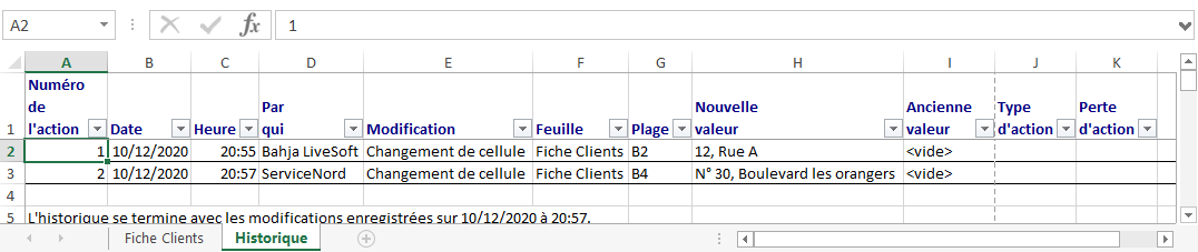 Partager un classeur et suivre les modifications