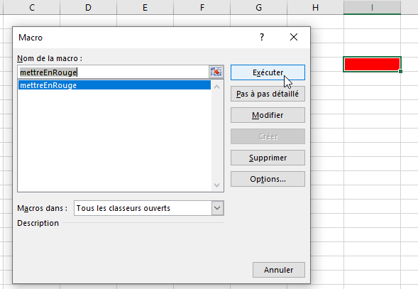 Excel, Macro mettre En Rouge