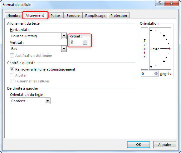 Formater le contenu d'une feuille Excel