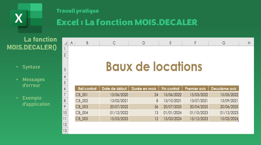 Excel, Les Dates et les Heures