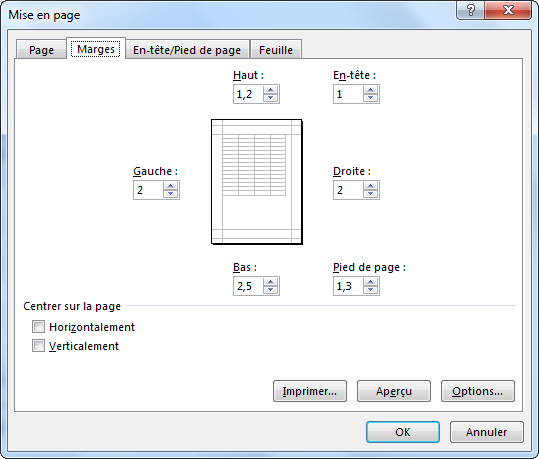 Formater feuilles et classeurs