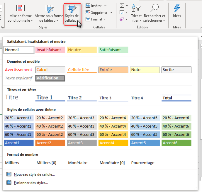 Formater le contenu d'une feuille Excel