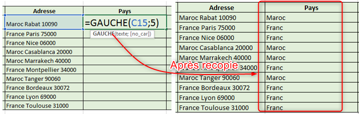 Les fonctions Textes Excel