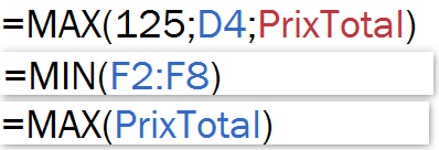 Fonctions Excel