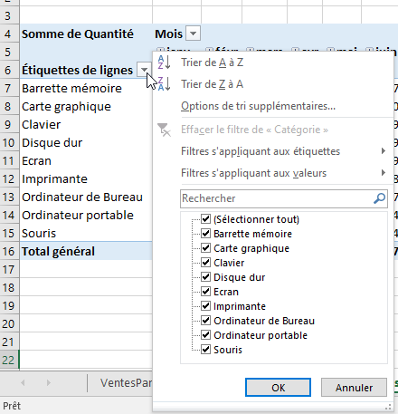 Excel, les Tableaux croisés dynamiques et Power Pivot